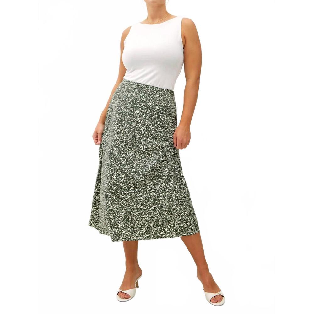NEW BE COOL floral print midi skirt - plus in winter forest